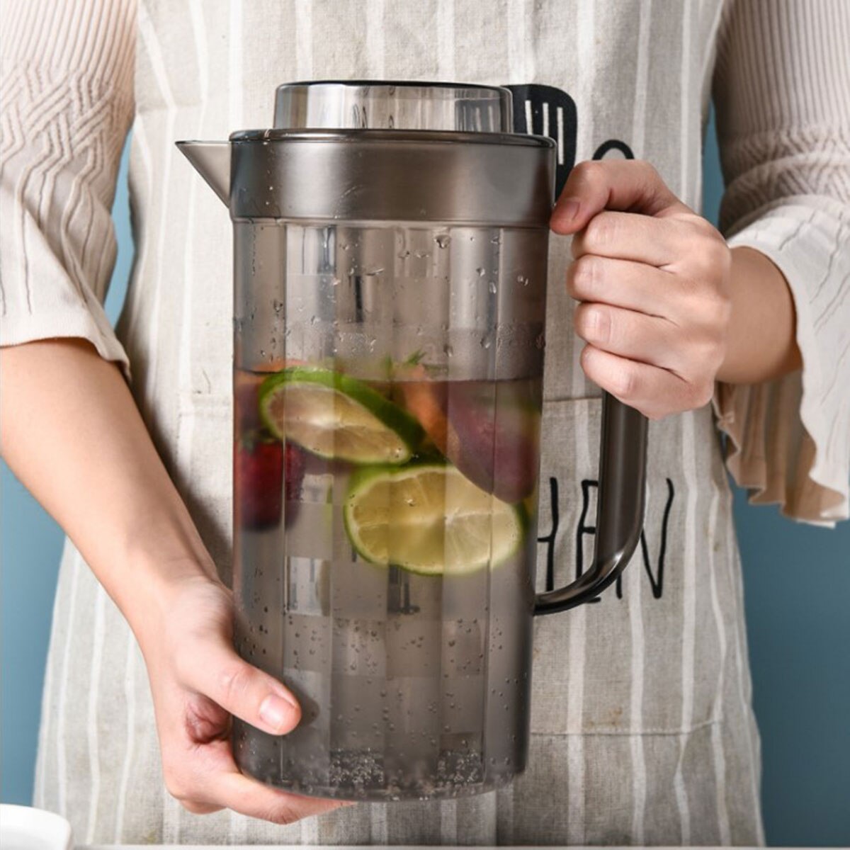 2l koldt vandkande med kopper te kedel stor kapacitet vandkande tekande drik kande til te kaffe limonade – Grandado