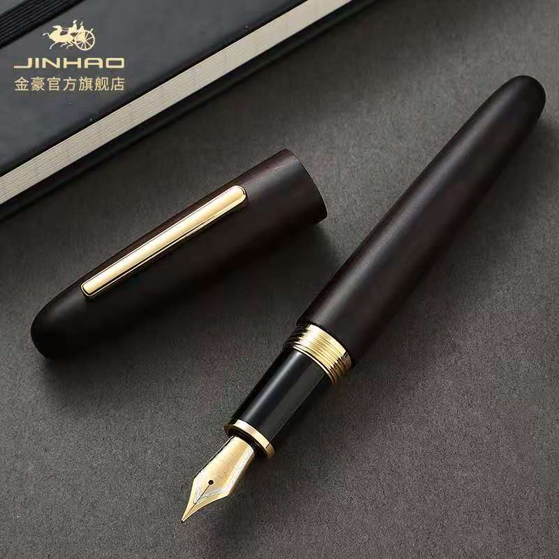 Jinhao 9056 Fountain Pen Wooden Ink Pen F Nib Converter Filler Stationery Office school supplies Writing Pens