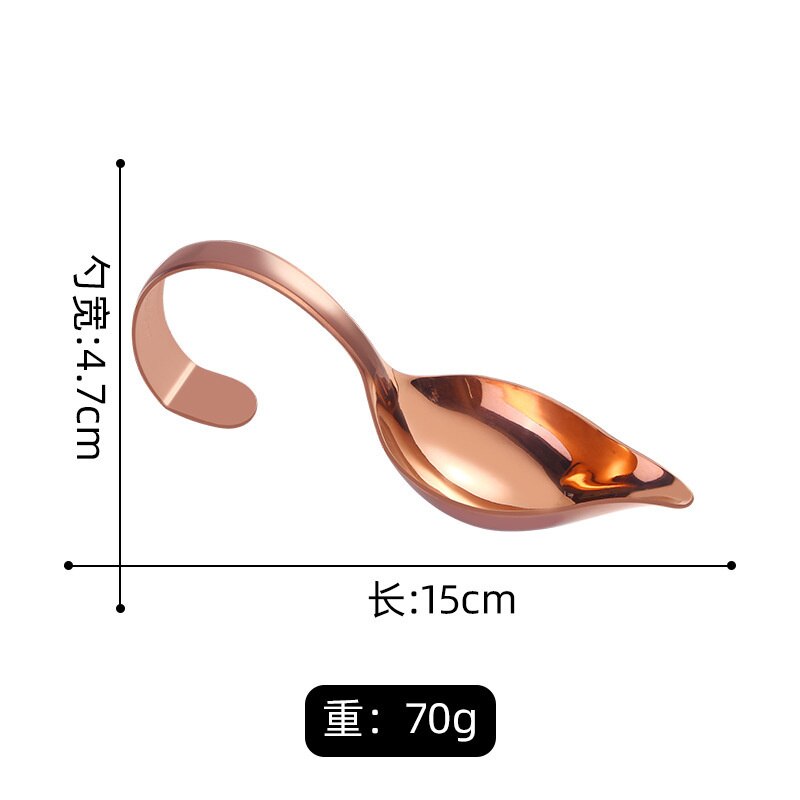 Cuchara giratoria para salsa y carne, herramienta de cocina de acero inoxidable, utensilios de cocina,: RoseGold-B 1pcs
