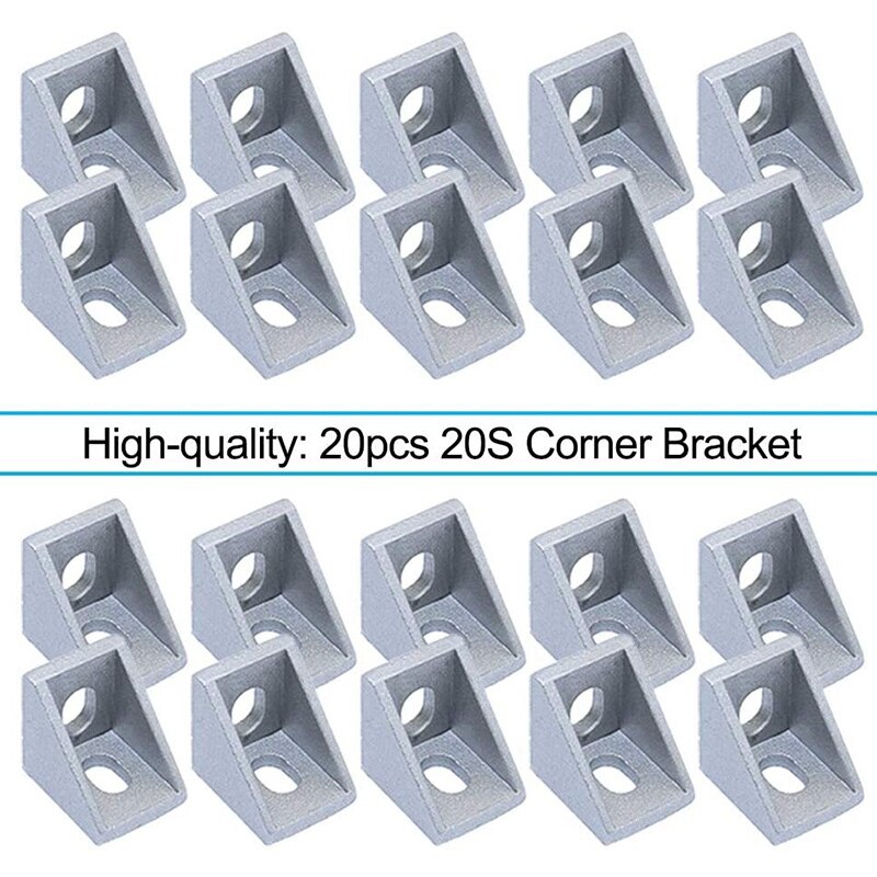 Aluminum Profile Connector Set, Corner Bracket, T Nuts for Slot 6mm 20S Aluminum Rail Accessories