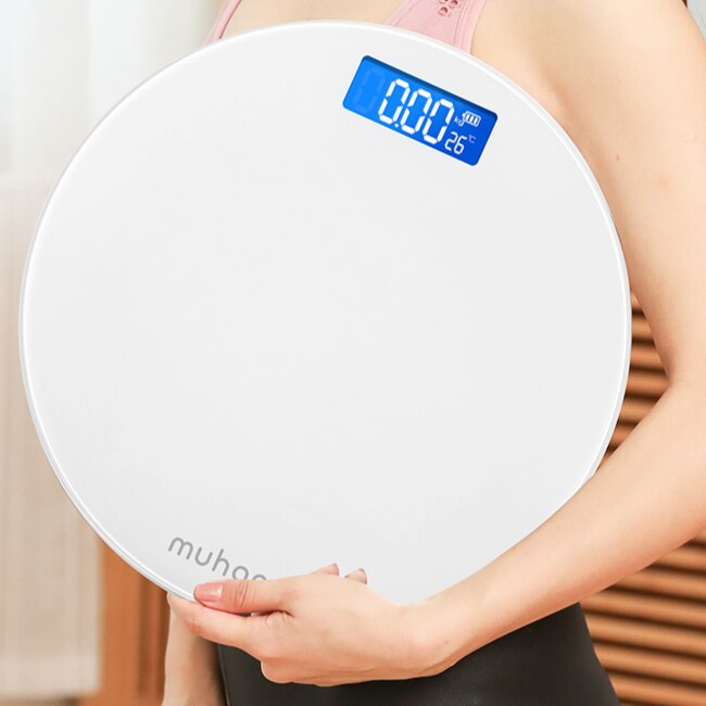 Small Digital Weight Scales Electronic White Body Fat Precision Scale Floor Bathroom Bilancia Pesapersone Home Items DH50TZC