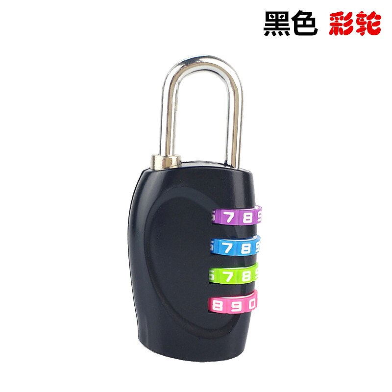 4 Dial Digit Password Lock Combination Suitcase Luggage Metal Code Password Locks Padlock Travel Safe Anti-Theft Cijfersloten: Color Wheel