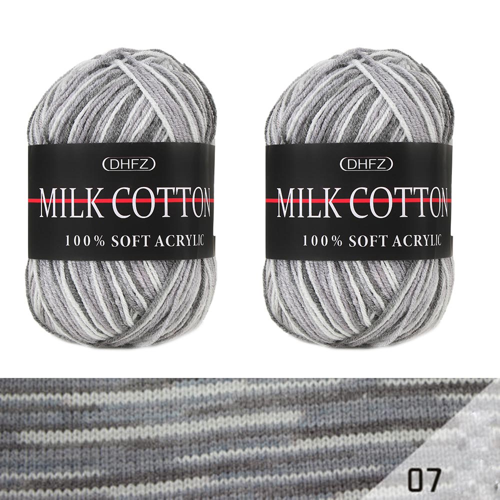 Lot de fils mixtes colorés DK | Coton doux, Lot de 23 couleurs, tricot Crochet, bricolage, fil de coton doux, accessoires de couture pour bébé, 50g: 08