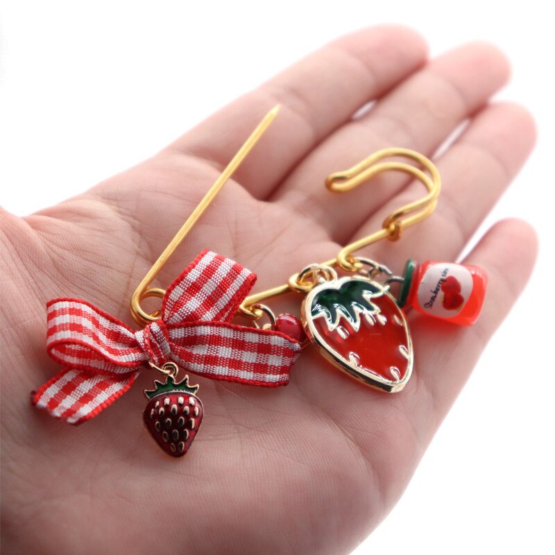 Fruit Broches & Pins Avocado Watermeloen Cherry Aardbei Broche Gesp Pin Vrouwen Veiligheidsspelden Meisje Kinderen Zakken Decoratie Pin: 008