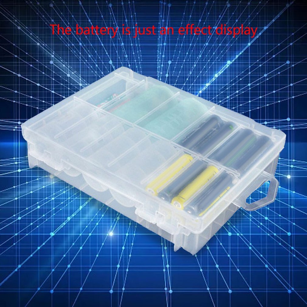 Piles Support Boîtier En Plastique Portable Porte-Batterie Boîte De Rangement Pour AA et AAA batterie Rechargeable Pleine Couverture