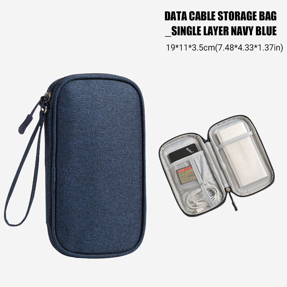 Reise tragbare digitale Zubehör Aufbewahrungstasche Organizer von Handytasche U Disk Ladebank Handy, Mobiltelefon Datenkabel Aufbewahrungstasche: Rosa
