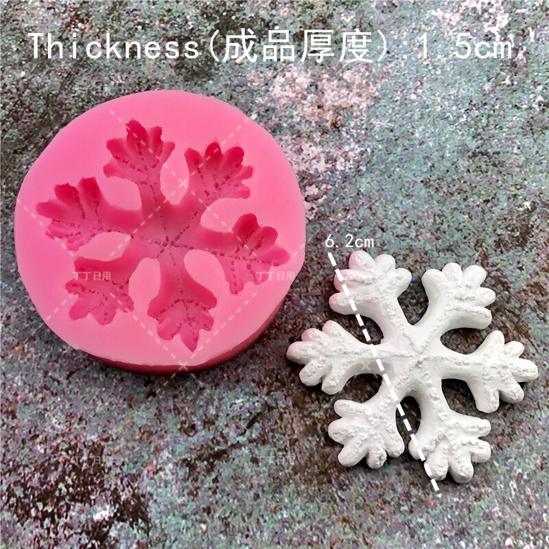 Kerst Handschoenen Sneeuwvlok Siliconen Fondant Zeep 3D Cakevorm Cupcake Ijs Mousse Jelly Chocolade Bakken Decoratie Tool