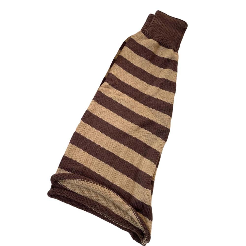 Lolita – jambières longues japonaises gothiques pour femmes, Leggings à rayures, guêtres, chaussettes d&#39;hiver tricotées, manchettes, chauffe-chevilles: C