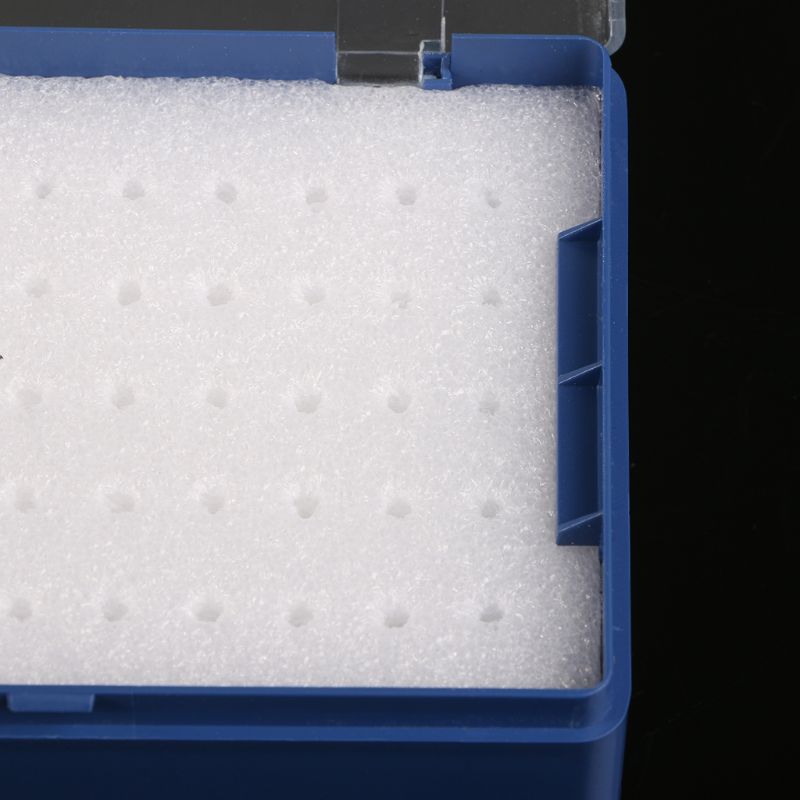 Plastic Storage Box With Foam Milling Cutter Organizer For 50 PCB Drill Bits