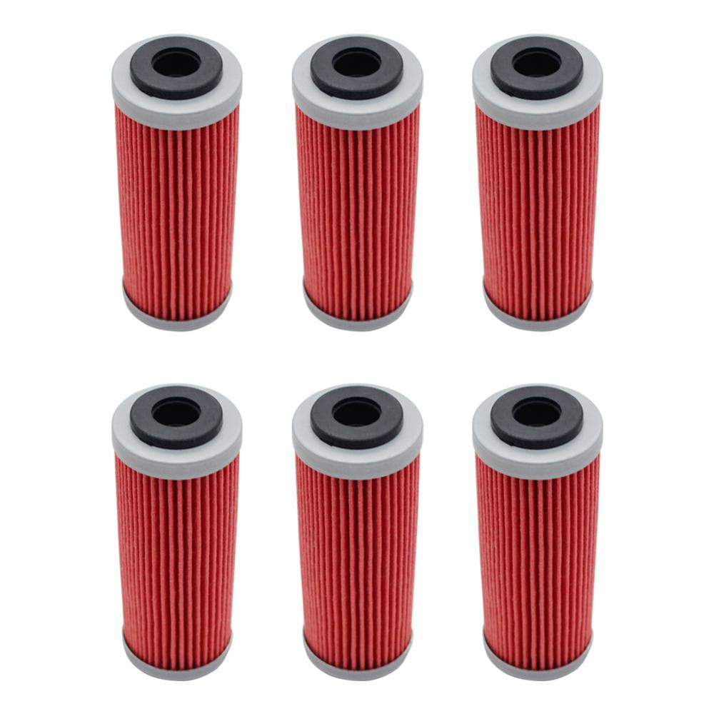 4/6Pcs Motorfiets Olie Filter Voor Sx Sxf Sxs Xcf XCF-W Xcw Smr 250 350 400 450 505 530 2007