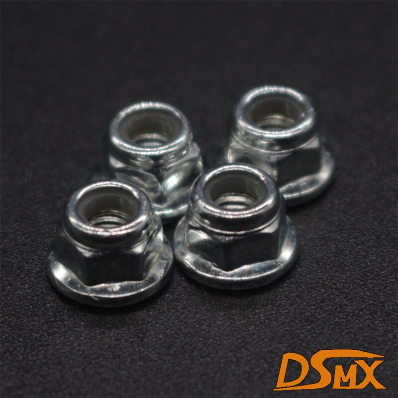Hsp 102049 122049 nylonmutter  m4 02055 1/10 oppgraderingsdeler for 94102 94122 94123 94111 94108 94177 94106 94107 94188 94166: Sølv
