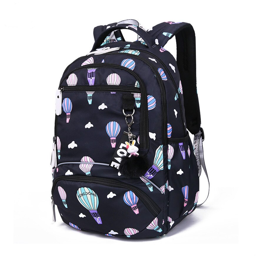 korean sytle children's school backpack kids book bag school bags for girls waterproof laptop backpack female bagpack: ballon
