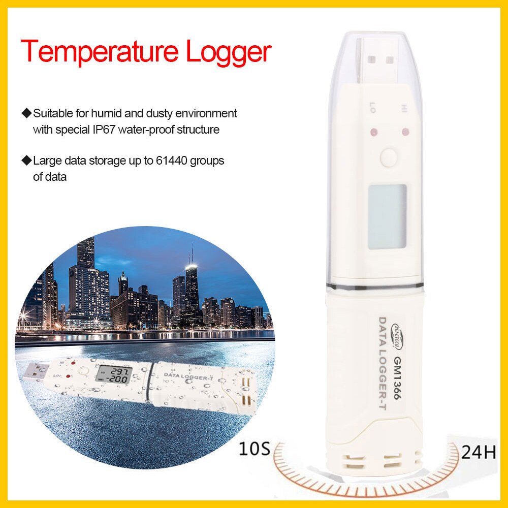 Mini Digital Data Logger Temperature Humidity Usb Logger Smart Sensor Thermometer Hygrometer-30~80C(-30~176F) GM1366-BENETECH