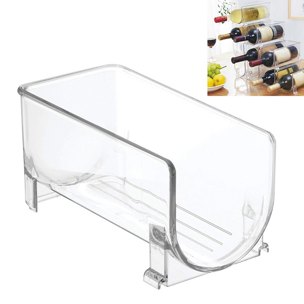 Estantes de plástico para botellas de vino, herramientas de almacenamiento de botellas de pie, organizadores de almacenamiento de estratificación Vertical, 1 ud.