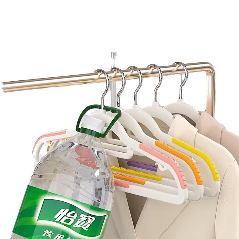 10 Uds. Colgador de plástico antideslizante que no deja marcas, ropa protectora, ropa de secado de esquina antihombro, ropa colgante