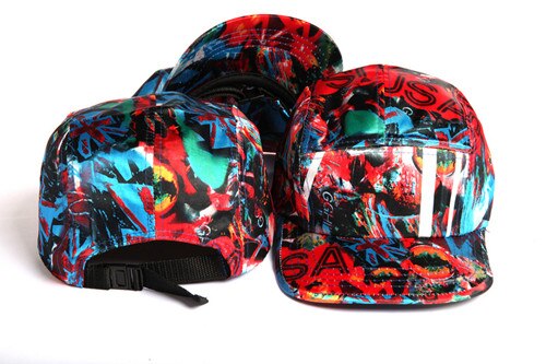 lässig Neue klassische blumen 5 Tafel Hütte strapback gorras knochen Baseball kappe für männer frauen hysterese fünf Tafel kappen: Farbe 10