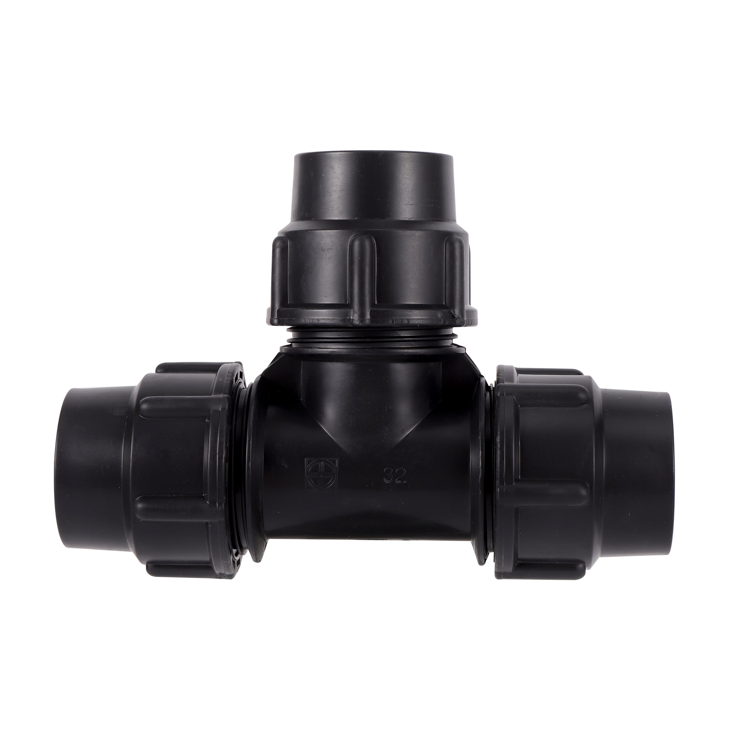 20mm PE Pipe Quick Connector Black Straight Tee Cross Elbow End Cap Joint Water Controll Valve Garden Irrigation Pipe Fittings: Tee
