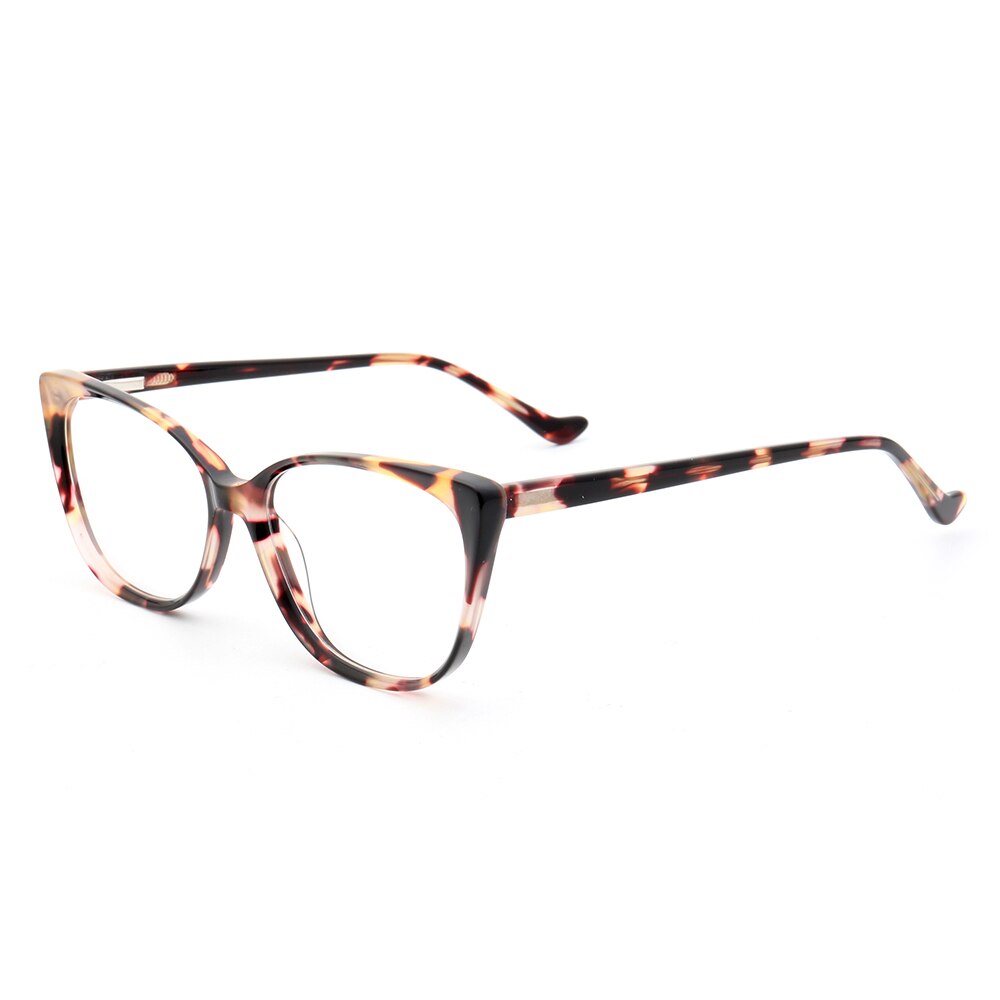 Women Cat Eye Eyeglass Frames for Women Optical Glass Frames Retro Pink Tortoise Prescription Eyewear Female Spectacles: Leopard Print c3