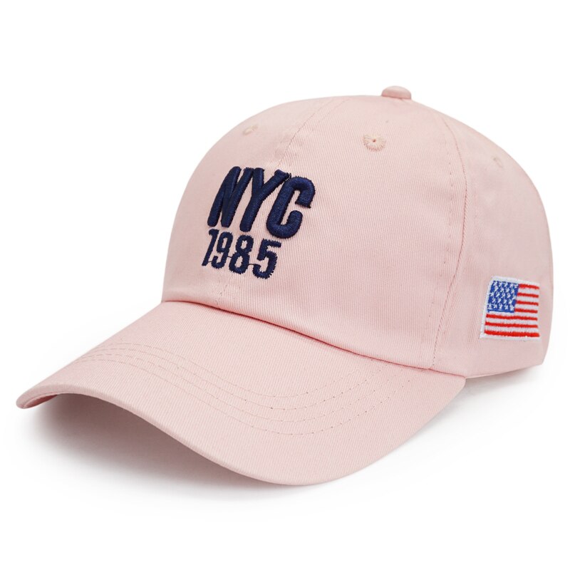 NYC Denim Baseball Cap Mannen Vrouwen Borduren Brief Jeans Snapback Hoed Pet Zomer Sport VS Hip Hop Cap gorras: pink2