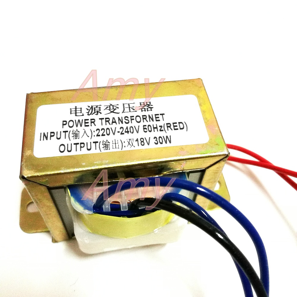 Transformador de potencia 30W doble 18V 30W 2x18V, 220V, 50Hz entrada/salida 18V