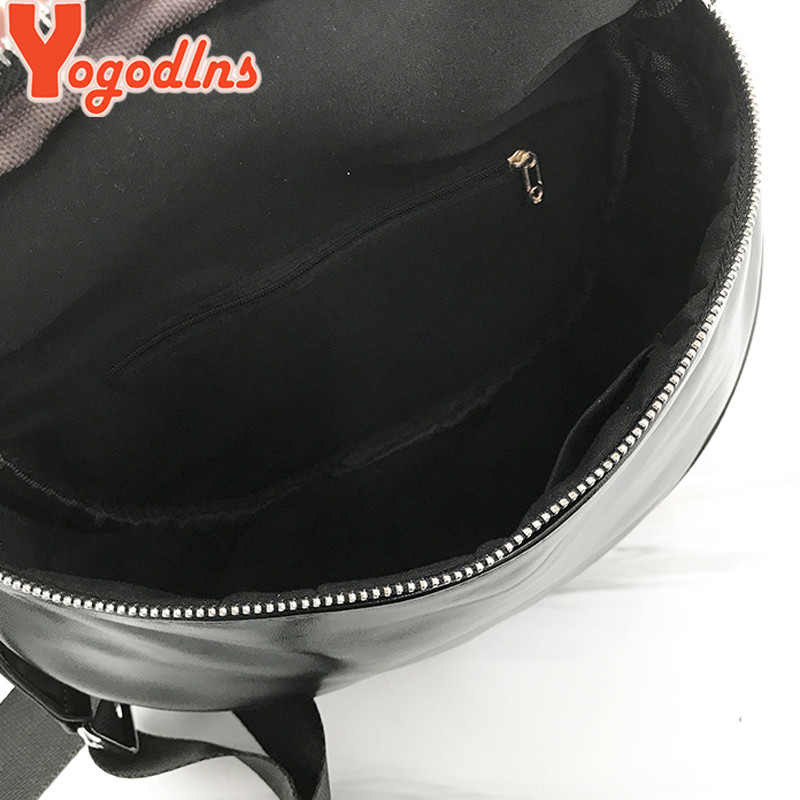 Yogodlns Women Waist bag Pure Color Shell Leather Chest Bag Large Capacity Zipper Banana Bags Messenger Shoulder Bag