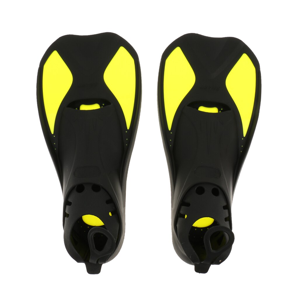 TPR Flippers Swimming Fins Anti-slip Shoes Snorkel Scuba Swimming Diving Beginners Training Aids For Adult XXS/XS/S/M/L/XL: Yellow XS
