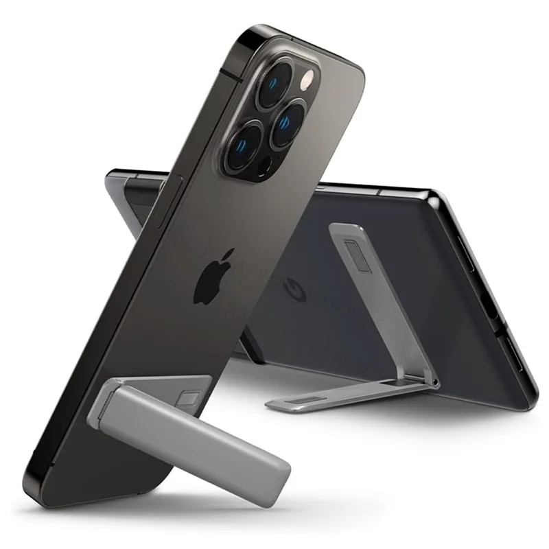 1-2 pièces support de téléphone portable universel en métal magnétique fort support pliant réglable Ultra mince béquille de téléphone support de bureau