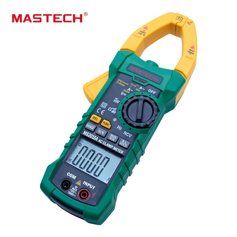 Digitale Stroomtang MASTECH MS2015A Auto range Multimeter AC 1000A Stroom Spanning Frequentie MultiMeter Tester Backlight