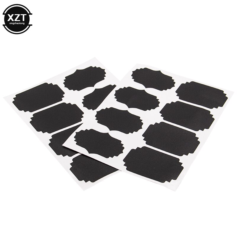 Juego de pegatinas para pizarra artesanal, organizador de tarros de cocina, etiquetas de vidrio, tiza para ventanas, pizarra adhesiva, tablero negro, 8 Uds.