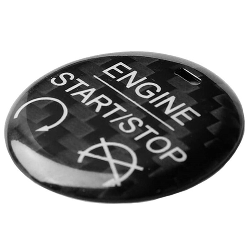 Car Engine Start Stop Button Sticker Interior Trim for Ford Mustang Carbon Fiber