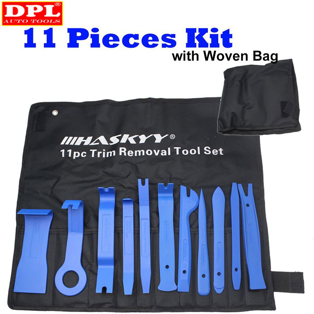 Auto Car DVD Stereo Refit Kits Interior Plastic Trim Panel Dashboard Installation Removal Tool Kit Repair Disassembly Tools Set: 11pcs