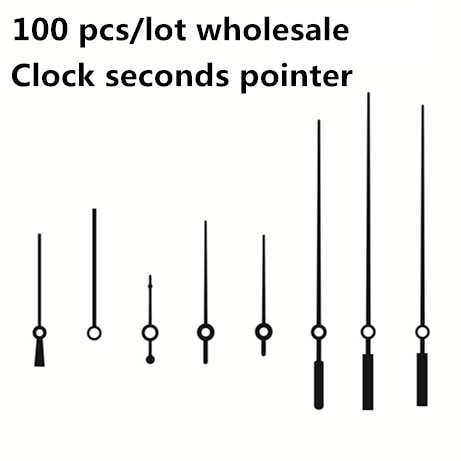 High 100Pcs/lot Modern Wall clock Seconds Pointer Accessories Metal Hand Clocks repair Replacement Needles