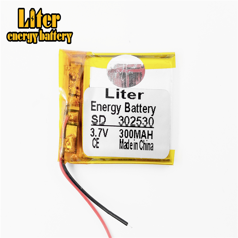 Size 302530 3.7V 300mah Lithium polymer Battery with Protection Board For MP4 Digital Products