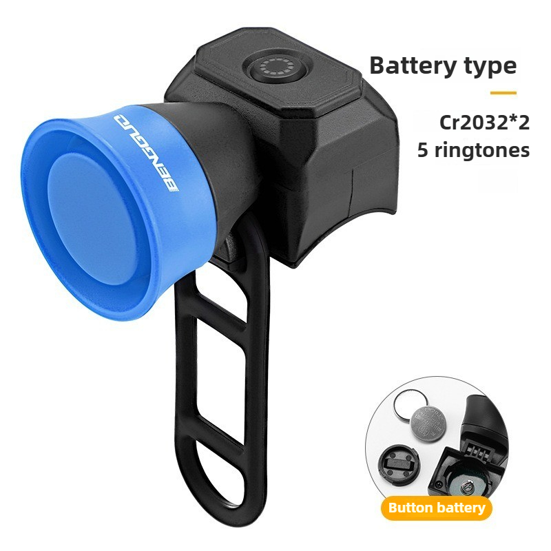 Bocina de bicicleta nueva para bicicleta de montaña, carga USB, timbre electrónico impermeable para bicicleta, equipo de equitación, accesorios para patinete para niños: Rojo