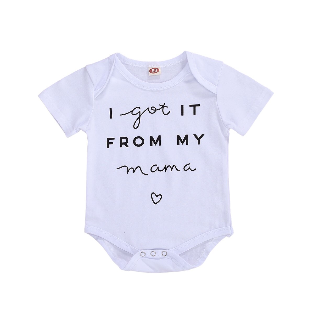 Peuter Meisjes Jongens Brief Print Romper Korte Mouw Ronde Kraag Jumpsuit T-shirt 0-24M Baby Kleding: Romper / 70