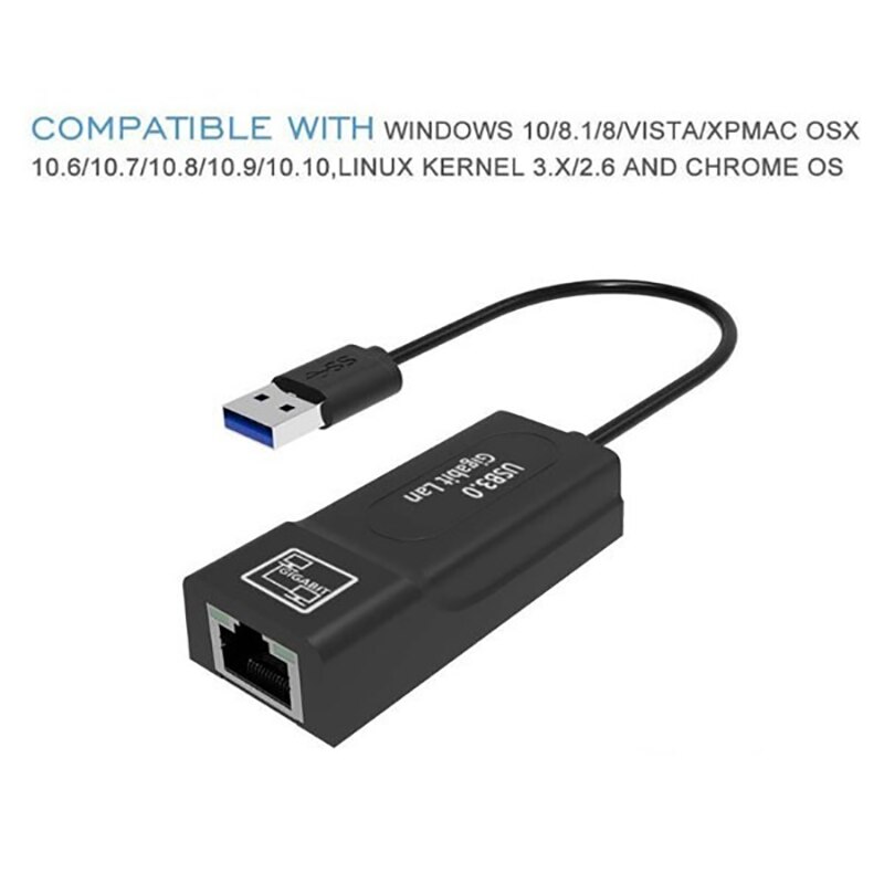 USB 3.0 to Gigabit Ethernet NIC Network Adapter 1000 Network Adapter USB to Ethernet LAN Adapter USB to RJ45