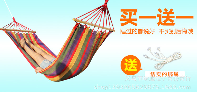 colour bar inspissate Canvas hammock outdoors single bed Leisure stick hammock Send bands hammock bedroom furniture