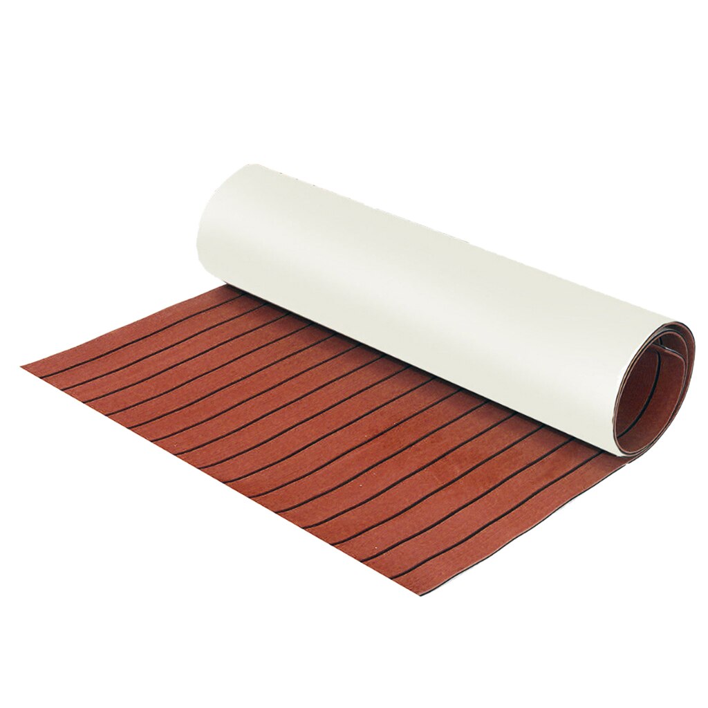 Selvklebende 600 x 2400 x 6mm teak terrassebord eva skum marine gulv faux båt