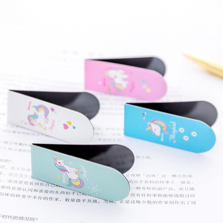 Unicorn Bookmarks Magnetic Girls Kawaii Bookmarks For Book Paper Files Organiser Office School Supplies Staitonery