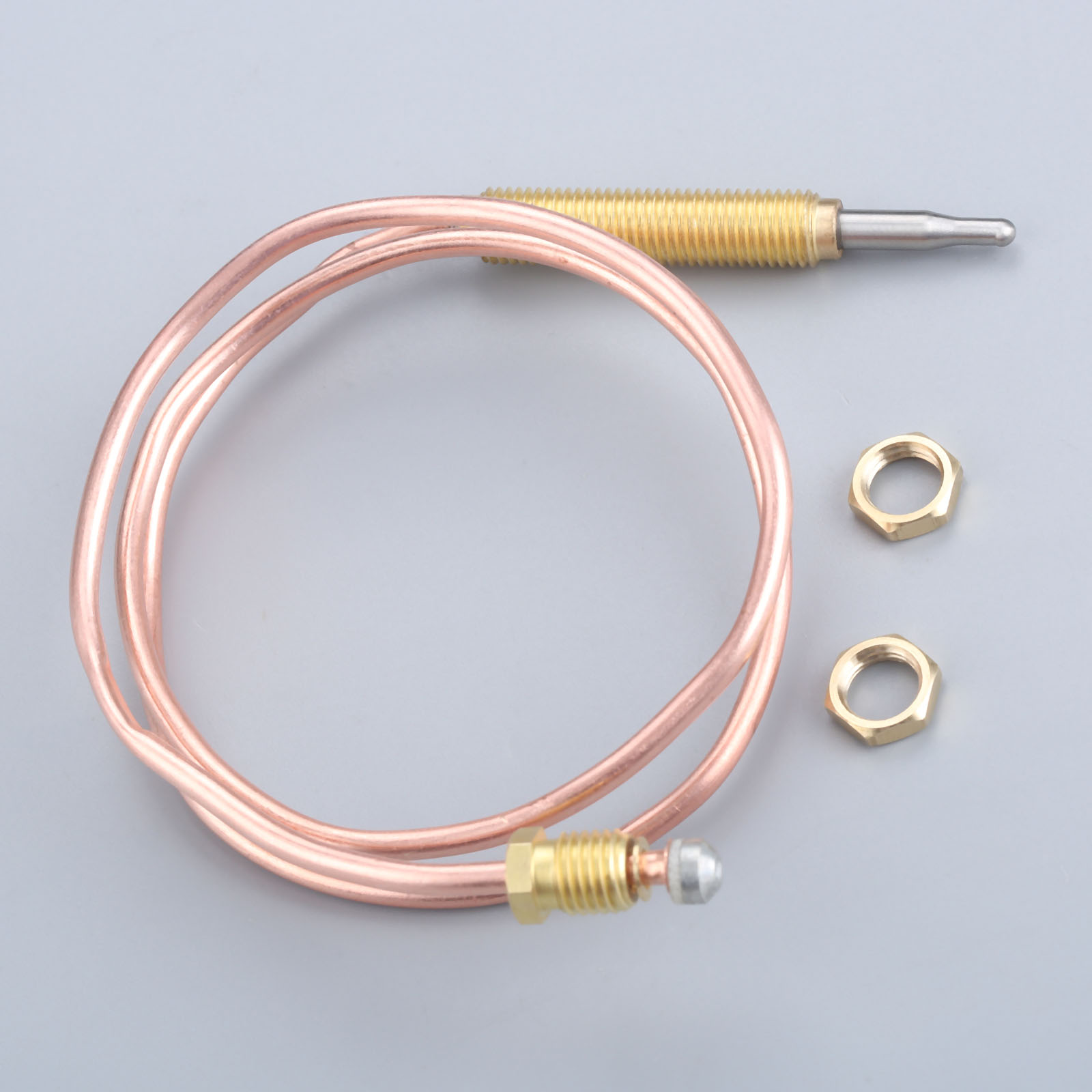 Kit de termopar de Gas Universal, 600mm, rosca de cabeza M8 * 1 con/2 tuercas, apto para chimenea de Gas, fogón, parrilla, calentador de Gas al aire libre, 1Kit