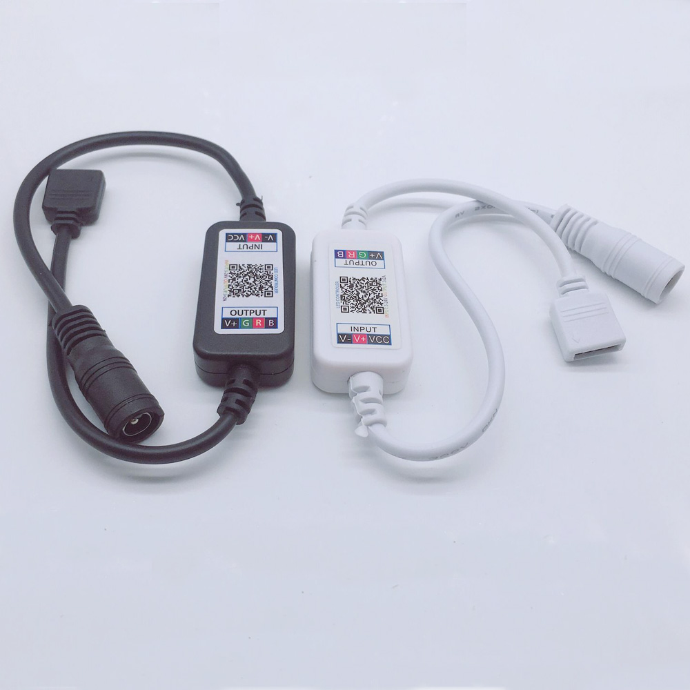 Controlador de música RGB para tira de luz Led, controlador de música RGB con Bluetooth, 12V, 24V CC, 5050, 4 pines, Mini control RGB, 5V-24V