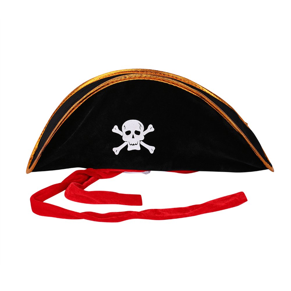 Halloween tilbehør hodeskallehatt karibisk pirathatt hodeskallehatt piratkopi cap corsair cap festartikler kostyme fancy dress party