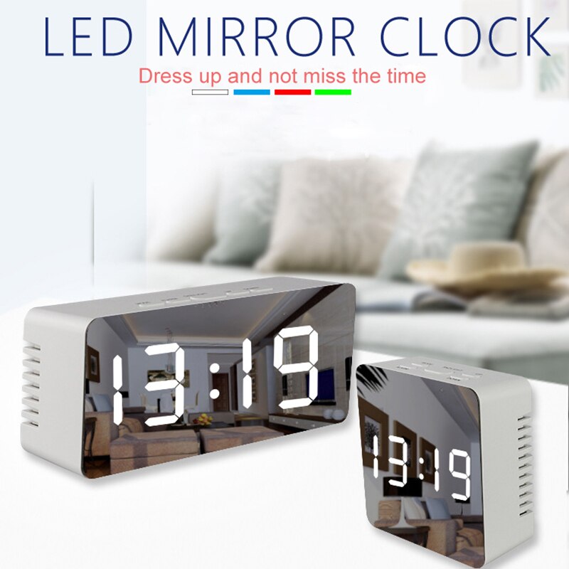 Electronic Table Clocks Large LED Digital Alarm Clock Temperature Display For Home Office Travel Desk Decoration Clock
