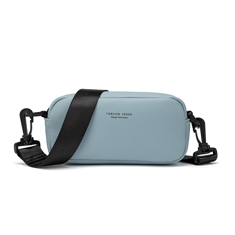 Korean Version solid color Women bag Crossbody Bags Shoulder Bag Women's Leather Handbags Lady messenger Bags Parcel: Blue