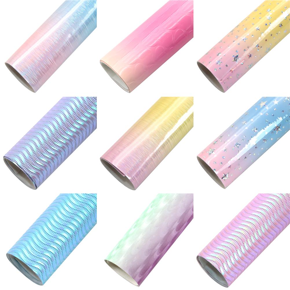 Bump Texture Faux Leather Sheet Glossy Synthetic Leather Vinyl Fabric For DIY Handmade Crafts 20*33cm,1Yc21831