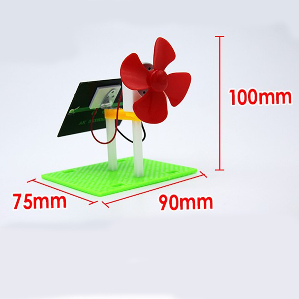 Mini experimento de ciencia DIY molino de viento giratorio de energía Solar hecho a mano rompecabezas montado juguetes creativos física recursos de enseñanza