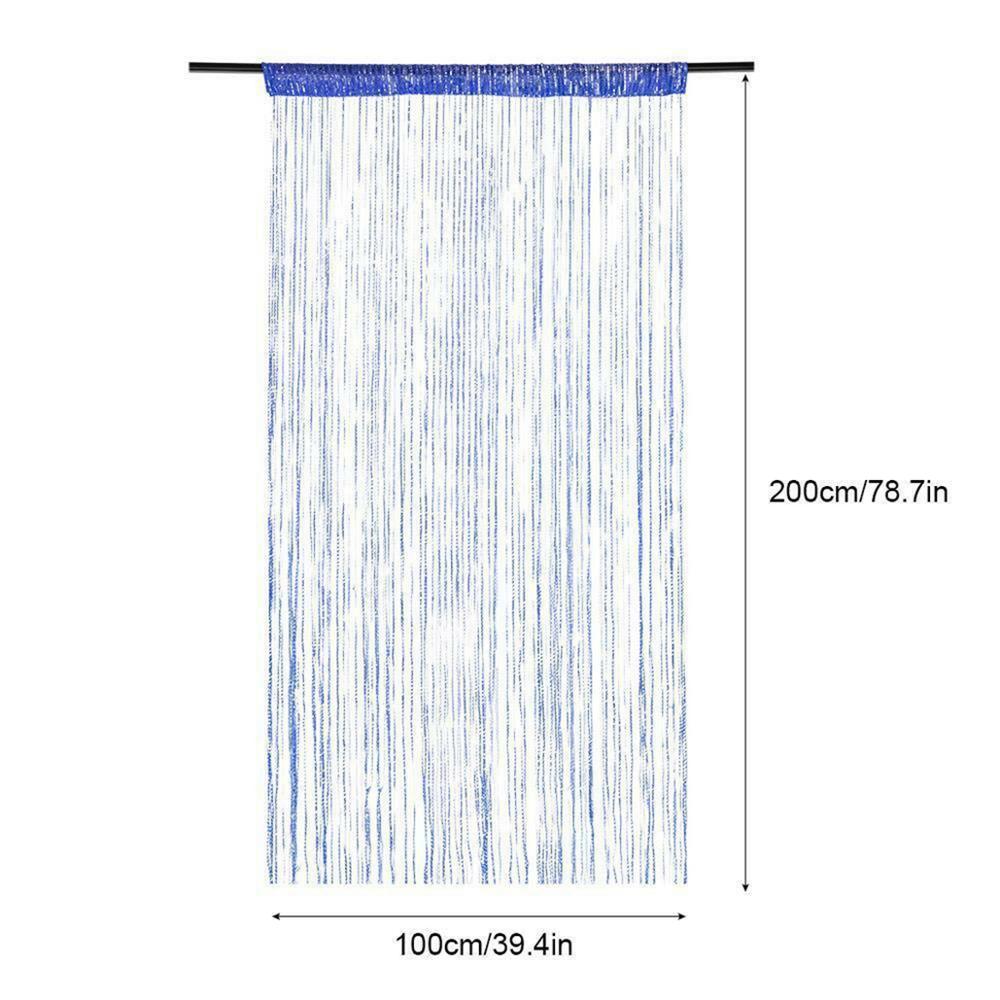 100 x 200cm hængende perlegardin snor dør vinduesgardiner kvast fluenet panel til køkken stue