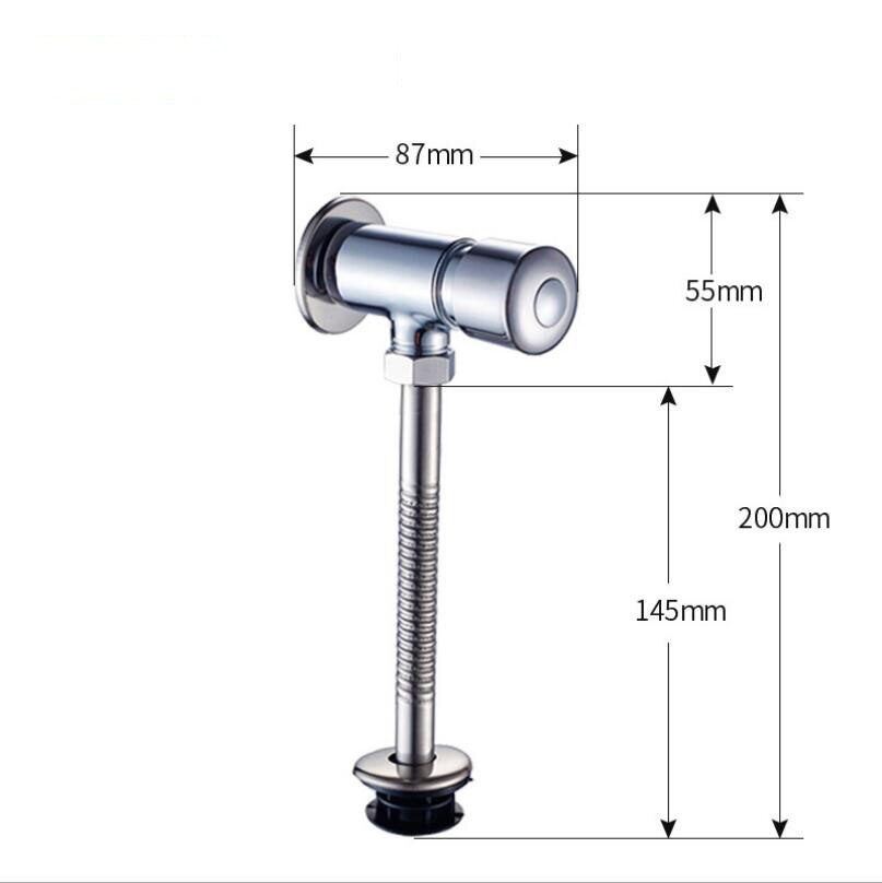 Wc Messing Drukknop Urinoirspoeler Met Gepolijst Chroom Badkamer Vertraging Urine Klep Pee zelfsluitende Flush Valve