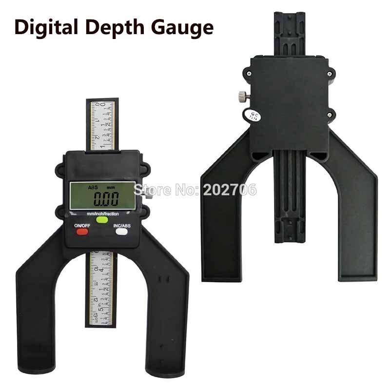 Digitale Dieptemeter Hoogte Gauge Digitale Profieldiepte Gauge Lcd Magnetische Zelf Staande Diafragma 80Mm/50Mm Hand routers