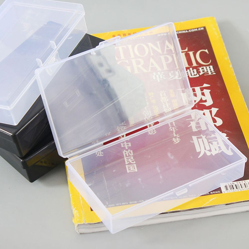 Plastic Make Storage Box Clear Vierkante Diamanten Schilderen Plastic Visitekaartje Doos Cosmetica Case Desktop Organizer